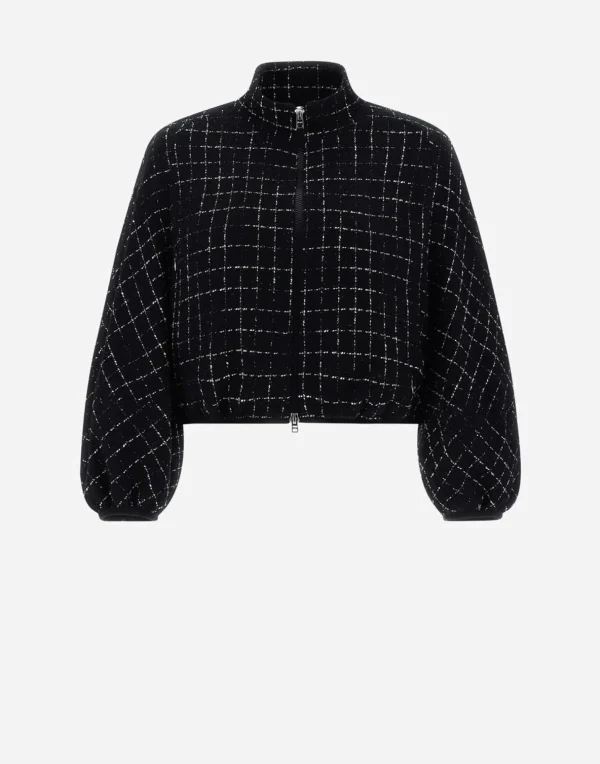 Bomber In Casual Tweed>Herno Discount