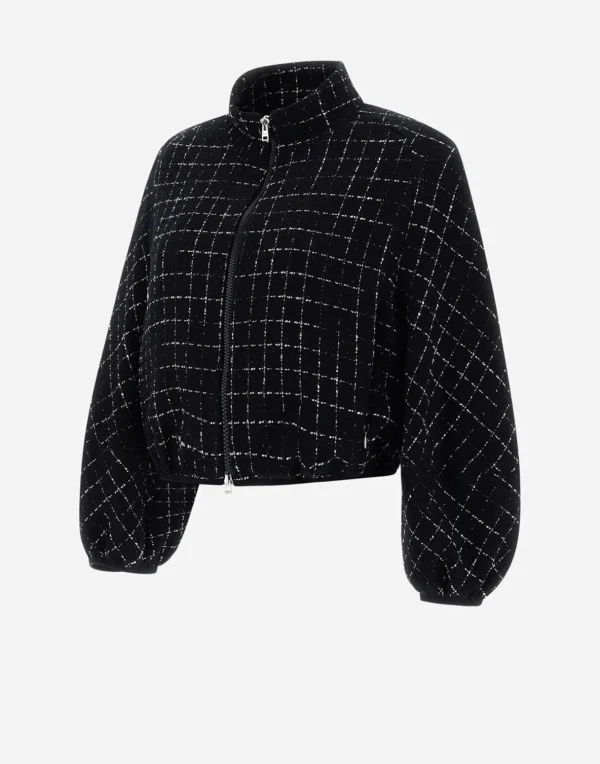 Bomber In Casual Tweed>Herno Discount