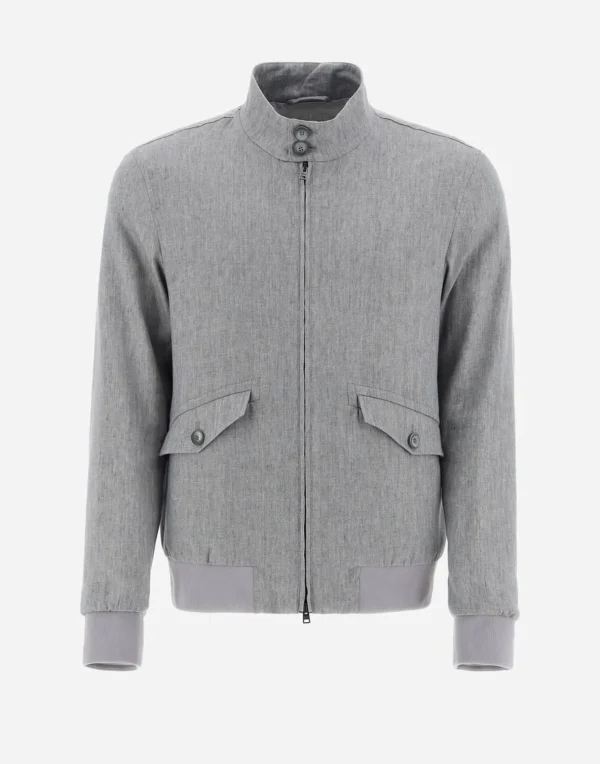 Bomber In Classy Linen>Herno Outlet