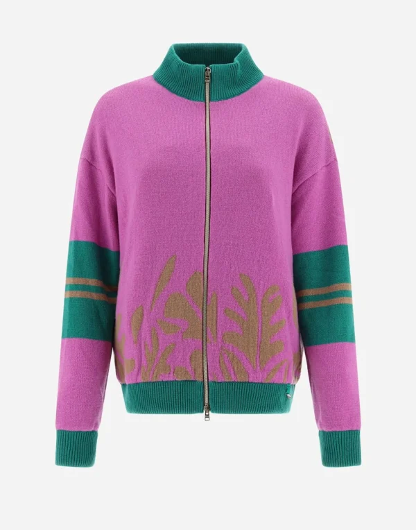 Cardigan In Cashmere Flora>Herno Cheap