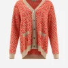 Cardigan In Geometric Monogram Jacquard>Herno Store