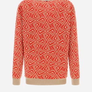 Cardigan In Geometric Monogram Jacquard>Herno Store