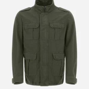 Field Jacket In Cotone E Lino Tinto In Capo>Herno New