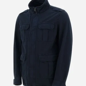 Field Jacket In Cotone E Lino Tinto In Capo>Herno Sale