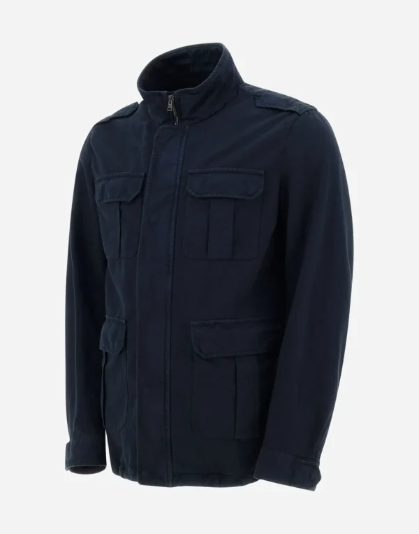 Field Jacket In Cotone E Lino Tinto In Capo>Herno Sale