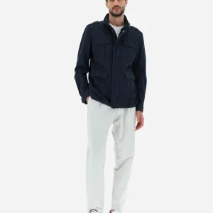 Field Jacket In Cotone E Lino Tinto In Capo>Herno Sale