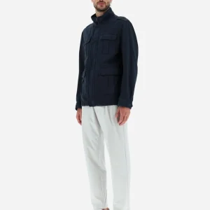 Field Jacket In Cotone E Lino Tinto In Capo>Herno Sale