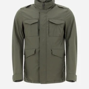 Field Jacket In Light Cotton Stretch>Herno Outlet