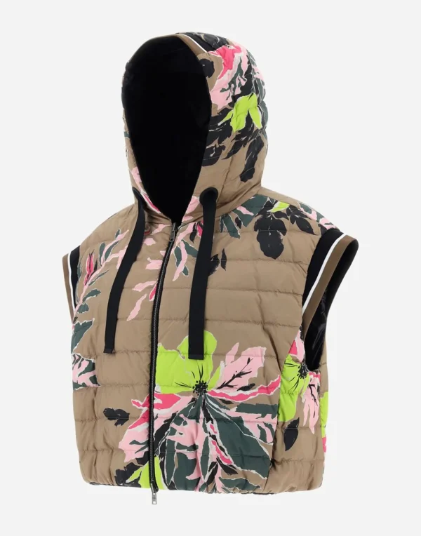 Gilet In Beta Flowers Reversibile A Nylon Ultralight E Nuage>Herno Online