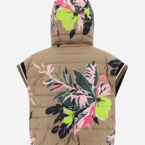 Gilet In Beta Flowers Reversibile A Nylon Ultralight E Nuage>Herno Online