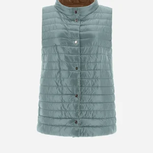 Gilet In Nylon Ultralight Reversibile Bicolore>Herno Sale