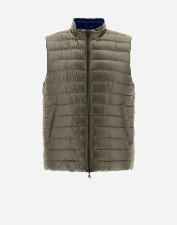 Gilet In Nylon Ultralight Reversibile Bicolore>Herno Clearance