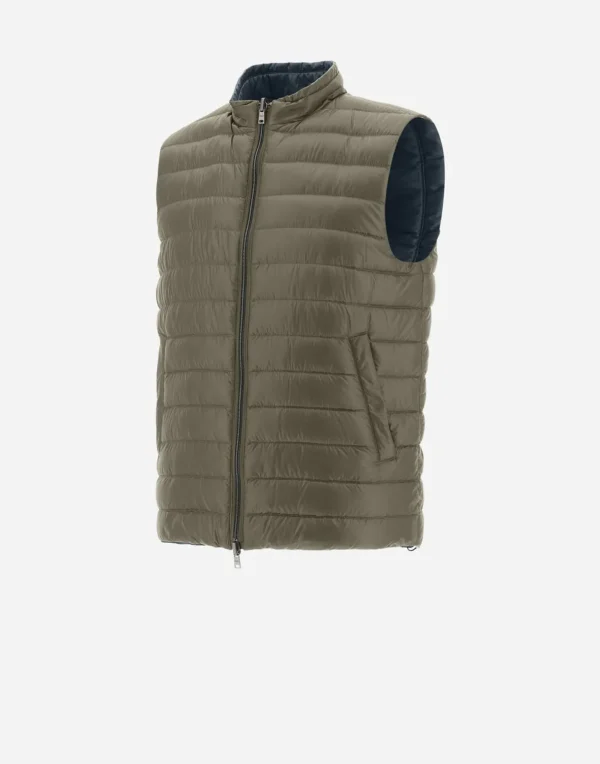 Gilet In Nylon Ultralight Reversibile Bicolore>Herno Discount