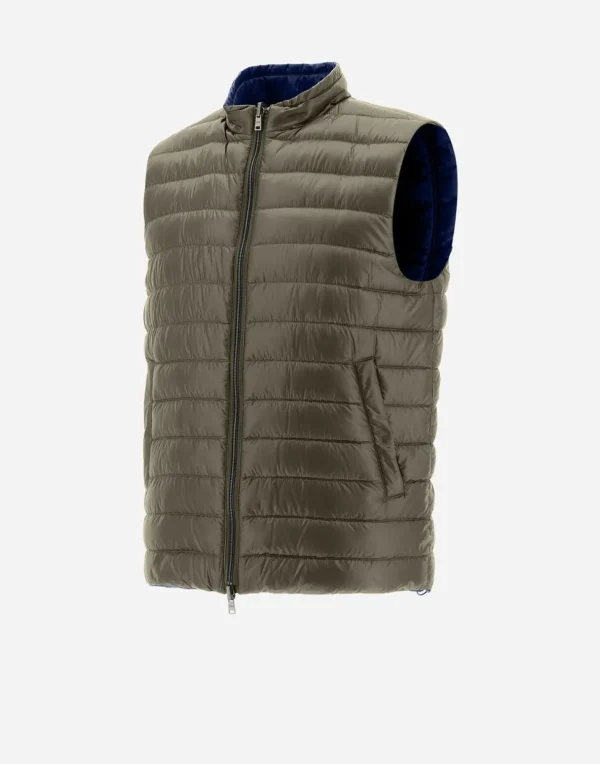 Gilet In Nylon Ultralight Reversibile Bicolore>Herno Clearance