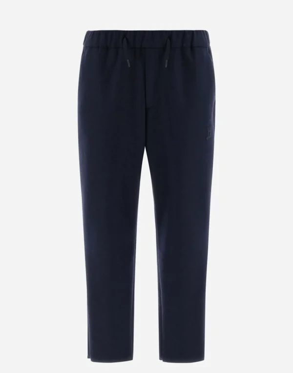 Pantaloni Resort In Boiled Wool Jersey>Herno Outlet