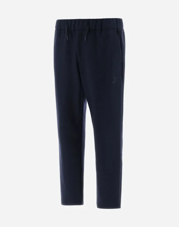 Pantaloni Resort In Boiled Wool Jersey>Herno Outlet