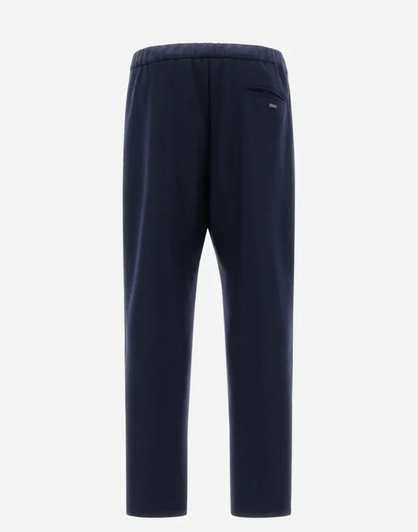 Pantaloni Resort In Boiled Wool Jersey>Herno Outlet