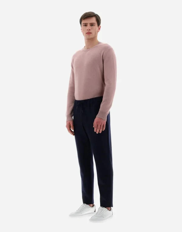 Pantaloni Resort In Boiled Wool Jersey>Herno Outlet