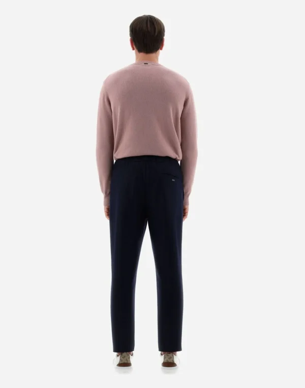 Pantaloni Resort In Boiled Wool Jersey>Herno Outlet