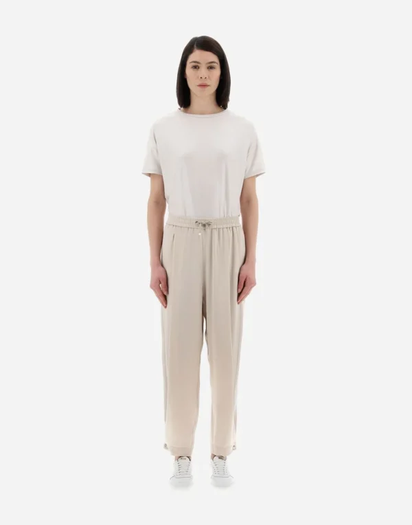 Pantaloni Resort In Satin Effect>Herno Cheap