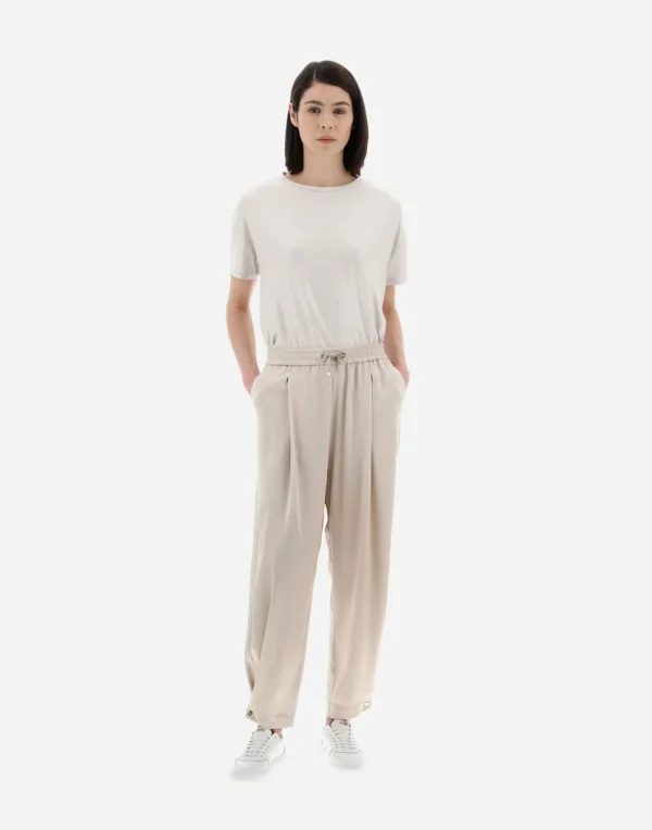 Pantaloni Resort In Satin Effect>Herno Cheap