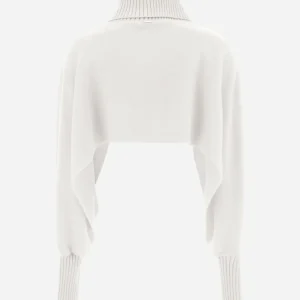 Soft Poncho Resort Cropped>Herno Outlet