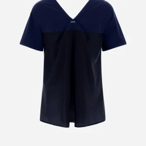 T-Shirt Con Scollo A V In Chic Cotton Jersey E New Techno Taffeta'>Herno Outlet