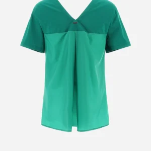 T-Shirt Con Scollo A V In Chic Cotton Jersey E New Techno Taffeta'>Herno Discount