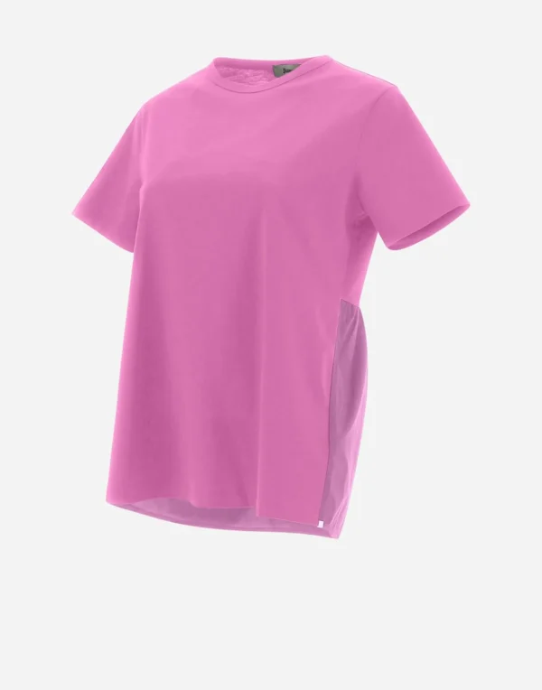 T-Shirt In Chic Cotton Jersey E New Techno Taffeta'>Herno Shop