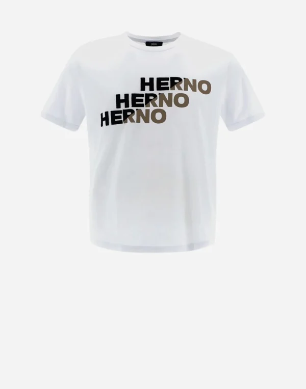 T-Shirt In Compact Jersey>Herno Shop