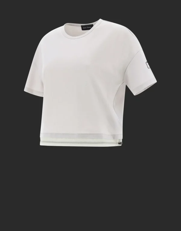 T-Shirt In Dynamic Interlock E Light Opalescent>Herno Fashion