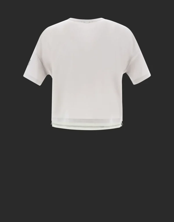 T-Shirt In Dynamic Interlock E Light Opalescent>Herno Fashion