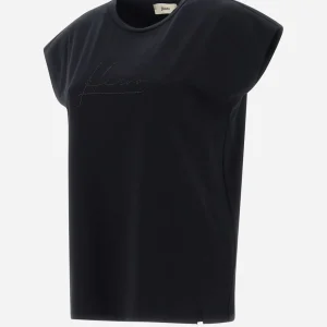 T-Shirt In Interlock Jersey Con Strass>Herno Best