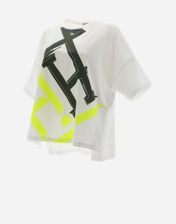 T-Shirt In Interlock Jersey Con Stampa>Herno Hot