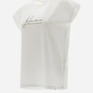 T-Shirt In Interlock Jersey Con Strass>Herno New