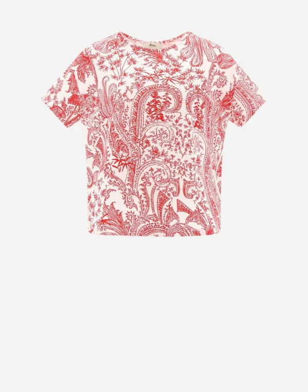 T-Shirt In Oriental Fancy Jersey>Herno Best