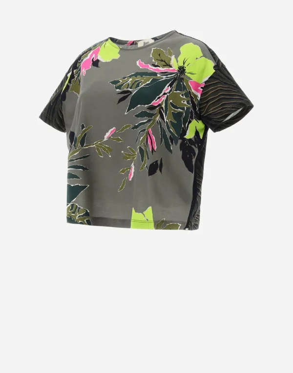 T-Shirt In Safari Patch Jersey>Herno Flash Sale