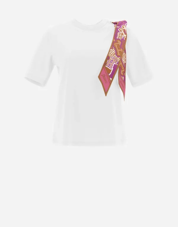 T-Shirt In Superfine Cotton Stretch E Bubble Foulard>Herno Online