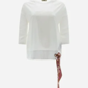 T-Shirt In Superfine Cotton Stretch E Bubble Foulard>Herno Cheap