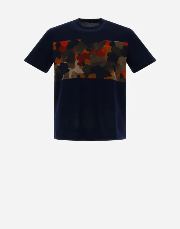 T-Shirt In Superfine Cotton E Spring Camo Jersey>Herno Fashion