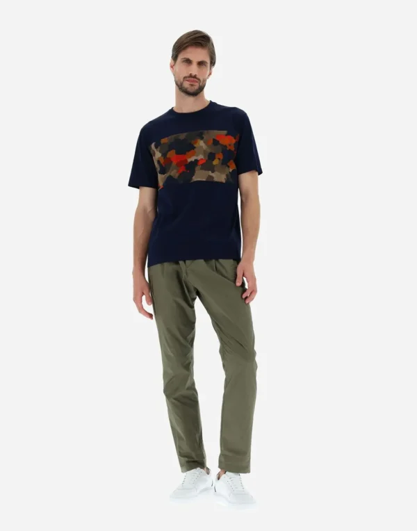 T-Shirt In Superfine Cotton E Spring Camo Jersey>Herno Fashion