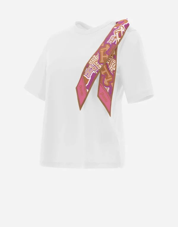 T-Shirt In Superfine Cotton Stretch E Bubble Foulard>Herno Online