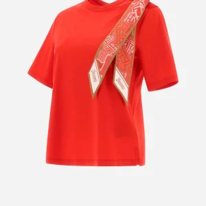 T-Shirt In Superfine Cotton Stretch E Bubble Foulard>Herno New