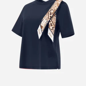 T-Shirt In Superfine Cotton Stretch E Bubble Foulard>Herno Outlet