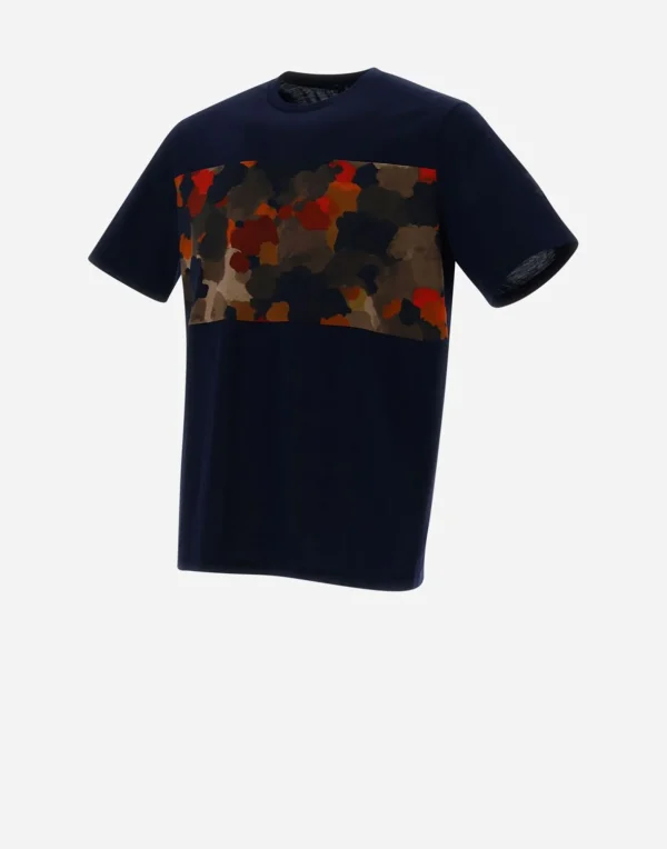 T-Shirt In Superfine Cotton E Spring Camo Jersey>Herno Fashion