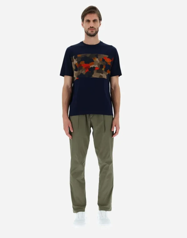 T-Shirt In Superfine Cotton E Spring Camo Jersey>Herno Fashion