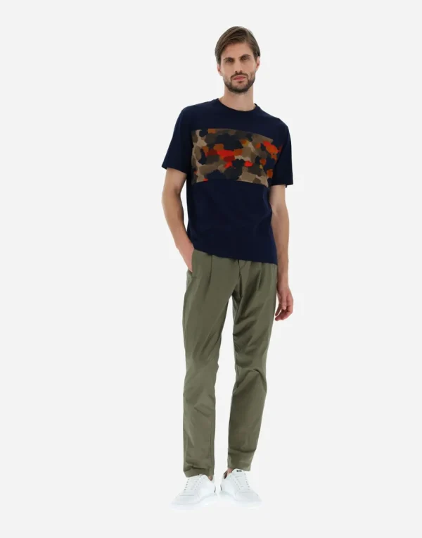 T-Shirt In Superfine Cotton E Spring Camo Jersey>Herno Fashion