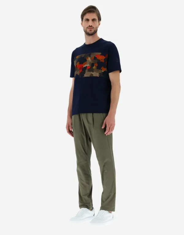 T-Shirt In Superfine Cotton E Spring Camo Jersey>Herno Fashion